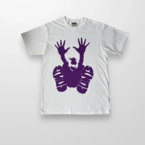 Clints 3rd Anniversary Stencil T-Shirt In White & Purple || Buy Now